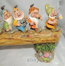 7 DWARFS ON A LOG Homeward Bound Figure Jim Shore Disney Traditions Snow White