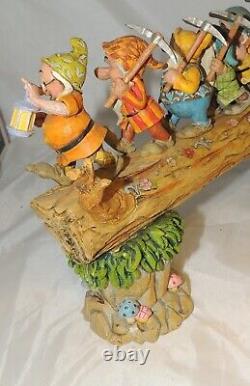 7 DWARFS ON A LOG Homeward Bound Figure Jim Shore Disney Traditions Snow White