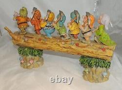 7 DWARFS ON A LOG Homeward Bound Figure Jim Shore Disney Traditions Snow White