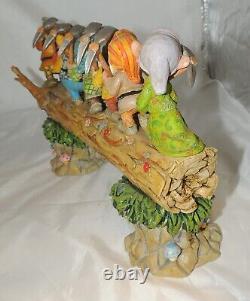 7 DWARFS ON A LOG Homeward Bound Figure Jim Shore Disney Traditions Snow White