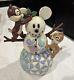Disney Chip And Dale Woodland Winter Wonderland Snowman Jim Shore Figurine