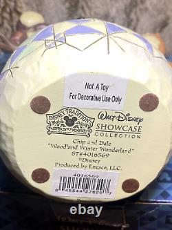 Disney Chip and Dale Woodland Winter Wonderland Snowman Jim Shore Figurine