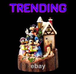 Disney Jim Shore Caroling Carved by Heart Holiday Harmony Figurine Mickey Minnie