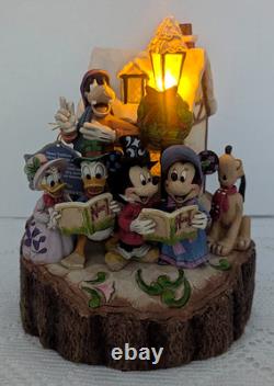Disney Jim Shore Caroling Carved by Heart Holiday Harmony Figurine Mickey Minnie