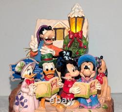 Disney Jim Shore Caroling Carved by Heart Holiday Harmony Figurine Mickey Minnie