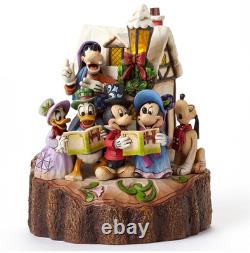 Disney Jim Shore Caroling Carved by Heart Holiday Harmony Figurine Mickey Minnie