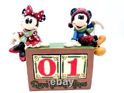 Disney Jim Shore Mickey & Minnie Christmas Countdown Blocks Figurine 6013057