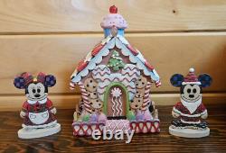 Disney Jim Shore Mickey & Minnie Gingerbread House Home Sweet Home #4039047