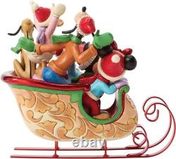 Disney Jim Shore Mickey Mouse and Friends Riding in Sleigh A Sleigh Full of Joy