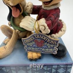 Disney Jim Shore Santa's Best Friend Mickey & Pluto Figurine 4039033 NEW IN BOX