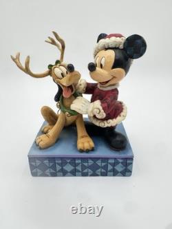Disney Jim Shore Santa's Best Friend Mickey & Pluto Figurine 4039033 NEW IN BOX