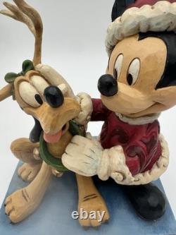 Disney Jim Shore Santa's Best Friend Mickey & Pluto Figurine 4039033 NEW IN BOX