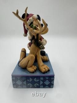 Disney Jim Shore Santa's Best Friend Mickey & Pluto Figurine 4039033 NEW IN BOX