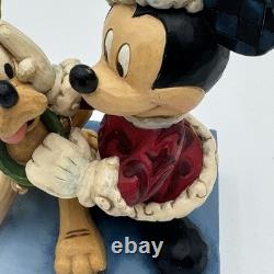Disney Jim Shore Santa's Best Friend Mickey & Pluto Figurine 4039033 NEW IN BOX