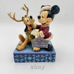 Disney Jim Shore Santa's Best Friend Mickey & Pluto Figurine 4039033 NEW IN BOX