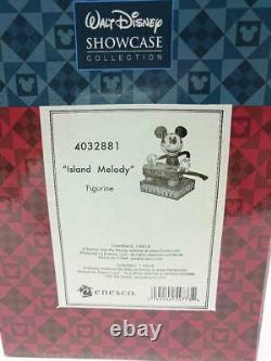 Disney Mickey Mouse ISLAND MELODY Hawaiian Figurine Showcase Collection withBox