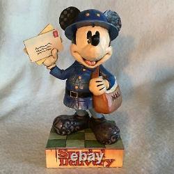 Disney Showcase Traditions Jim Shore Enesco Mickey Mouse Special Delivery