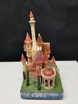Disney Tradition Beauty and the Beast Castle Jim Shore Enesco Music Box Light Up