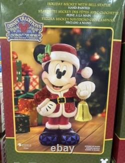Disney Traditions 17 Holiday Mickey with Bells Statues by Jim Shore