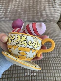 Disney Traditions Cheshire Cat Mad Tea Party Cup Jim Shore Enesco Figurine