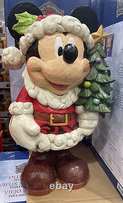 Disney Traditions Christmas Mickey Mouse OLD ST. MICK Jim Shore 17 NEW in Box