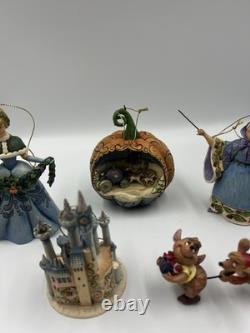 Disney Traditions Cinderella Jim Shore Enesco 5 Piece Holiday Ornament Set