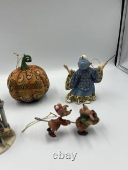 Disney Traditions Cinderella Jim Shore Enesco 5 Piece Holiday Ornament Set