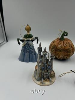 Disney Traditions Cinderella Jim Shore Enesco 5 Piece Holiday Ornament Set