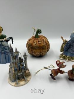 Disney Traditions Cinderella Jim Shore Enesco 5 Piece Holiday Ornament Set