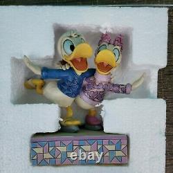 Disney Traditions Enesco Jim Shore Donald & Daisy Duck Skating Pair 4033269 CIB