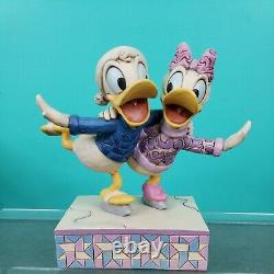Disney Traditions Enesco Jim Shore Donald & Daisy Duck Skating Pair 4033269 CIB
