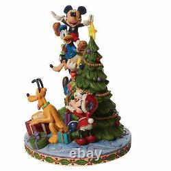 Disney Traditions FAB 5 DECORATING TREE Figure Jim Shore Christmas NEW Lights Up