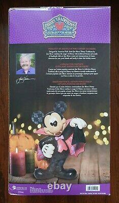 Disney Traditions Halloween 2021 Vampire Mickey 17 in Figurine by Jim Shore