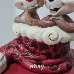 Disney Traditions Holly Jolly Christmas Chip & Dale Chipmunks Jim Shore Enesco