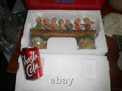 Disney Traditions Homeward Bound 7 Dwarfs Figurines on a Log MIB