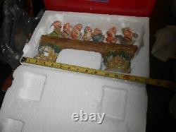 Disney Traditions Homeward Bound 7 Dwarfs Figurines on a Log MIB