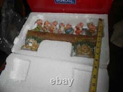 Disney Traditions Homeward Bound 7 Dwarfs Figurines on a Log MIB