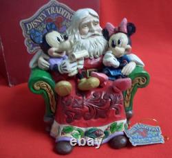 Disney Traditions Jim Shore Christmas Wishes Mickey Minnie & Santa Figurine