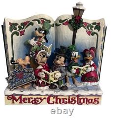 Disney Traditions Jim Shore Merry Christmas Figurine Mickey Minnie 6002840 NOB