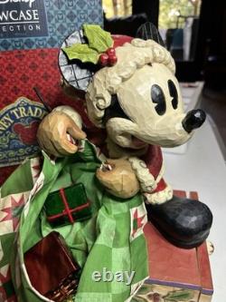 Disney Traditions Jim Shore Mickey Mouse Bundle of Holiday Cheer 13'' With Drawer