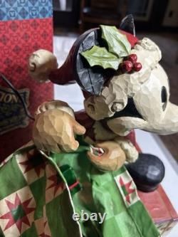 Disney Traditions Jim Shore Mickey Mouse Bundle of Holiday Cheer 13'' With Drawer