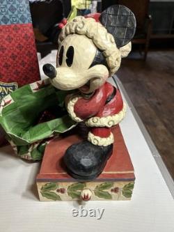 Disney Traditions Jim Shore Mickey Mouse Bundle of Holiday Cheer 13'' With Drawer