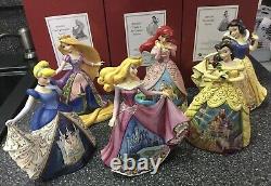 Disney Traditions Jim Shore Princess Castle Dress Collection Set of 6 Ariel Sig