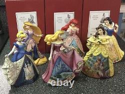 Disney Traditions Jim Shore Princess Castle Dress Collection Set of 6 Ariel Sig