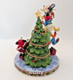 Disney Traditions Merry Tree Trimming Mickey & Friends Figurine Jim Shore