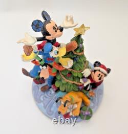 Disney Traditions Merry Tree Trimming Mickey & Friends Figurine Jim Shore