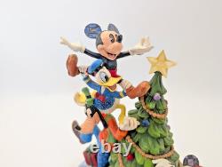 Disney Traditions Merry Tree Trimming Mickey & Friends Figurine Jim Shore