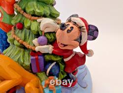 Disney Traditions Merry Tree Trimming Mickey & Friends Figurine Jim Shore
