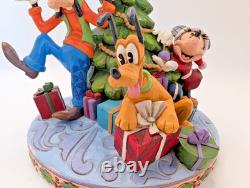 Disney Traditions Merry Tree Trimming Mickey & Friends Figurine Jim Shore