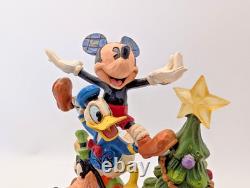 Disney Traditions Merry Tree Trimming Mickey & Friends Figurine Jim Shore